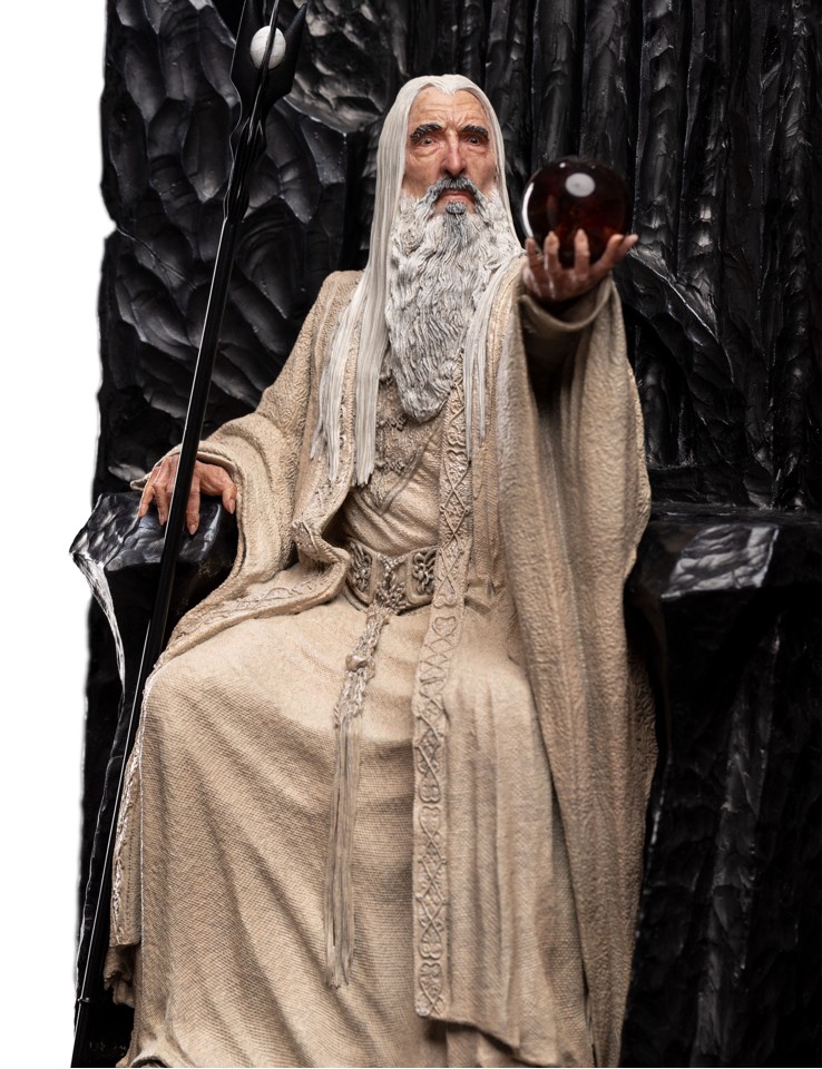 The Lord of the Rings - Saruman the White on Throne Statue