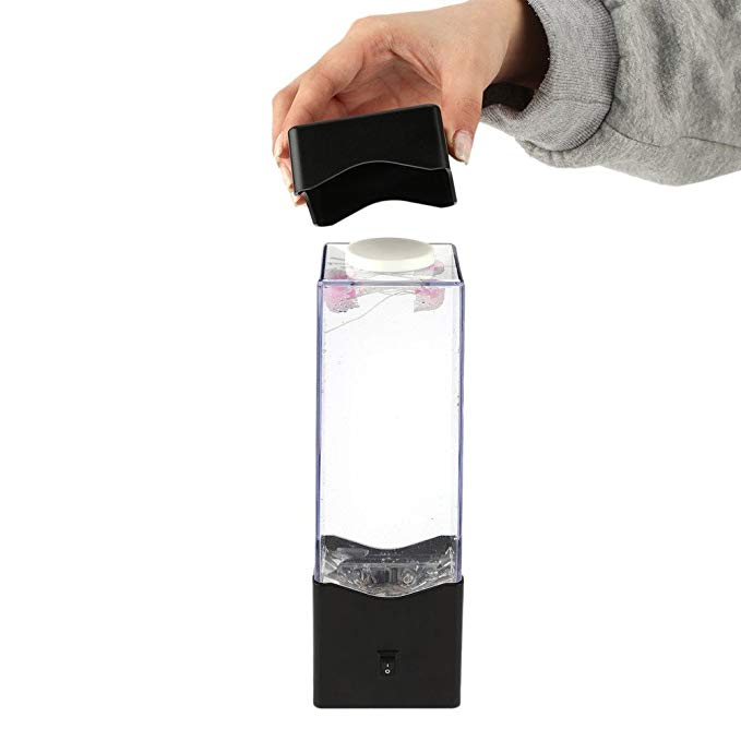 (230x75mm) LED Aquarium Lava Lampe Deko Stimmungsleuchte mit Quallen / Farbwechsel (USB)
