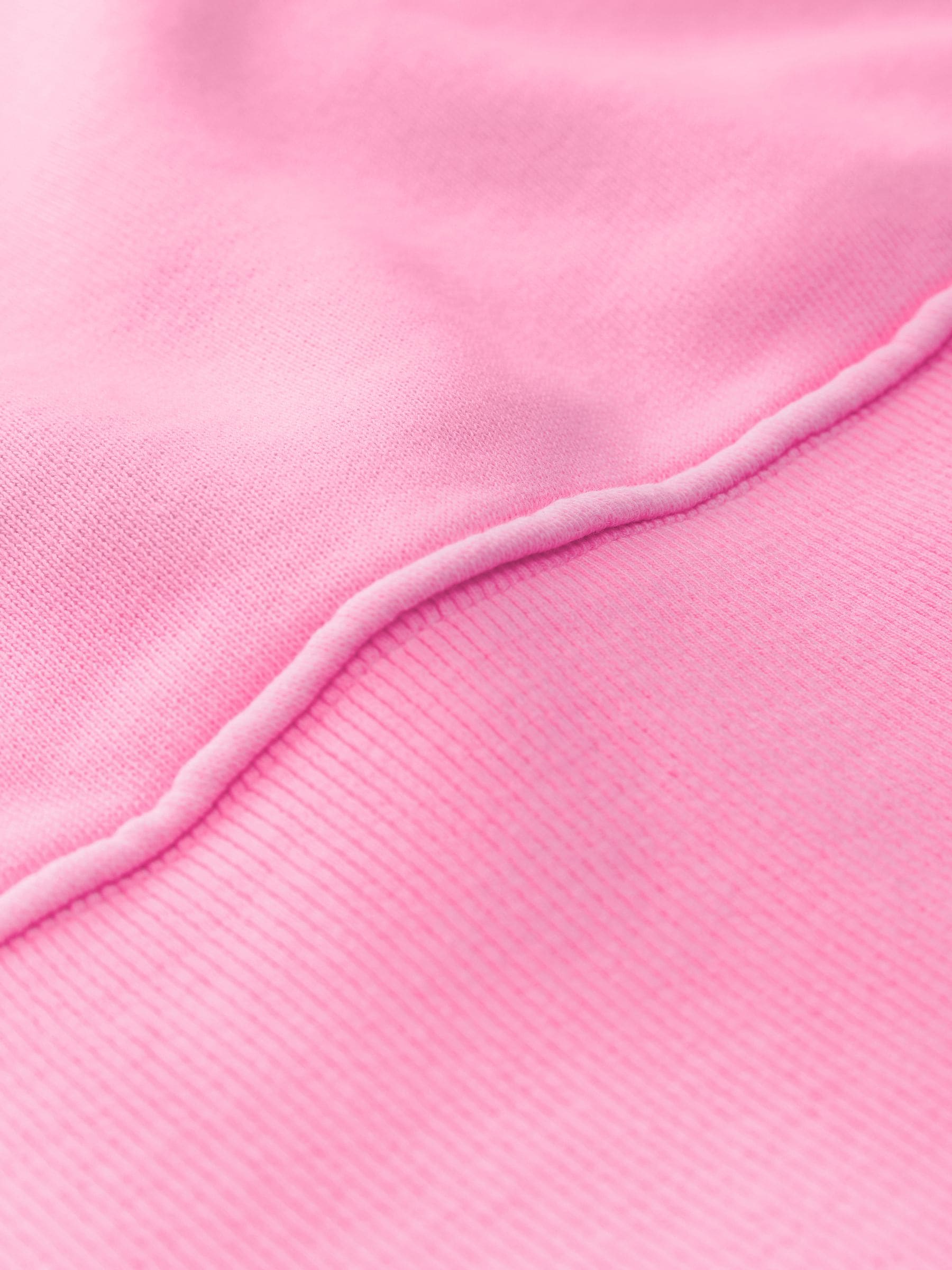 Roze bloemetjes - Sweatshirt met wassing, ronde hals en ongelijke zoomafwerking van katoen