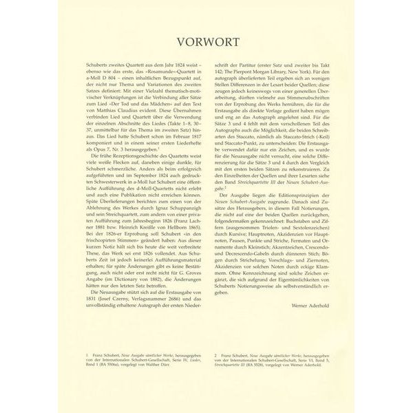 Bärenreiter Schubert Tod und das Mädchen