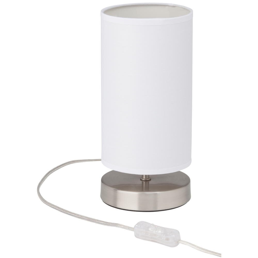 Clarie tafellamp in zilver en wit E14