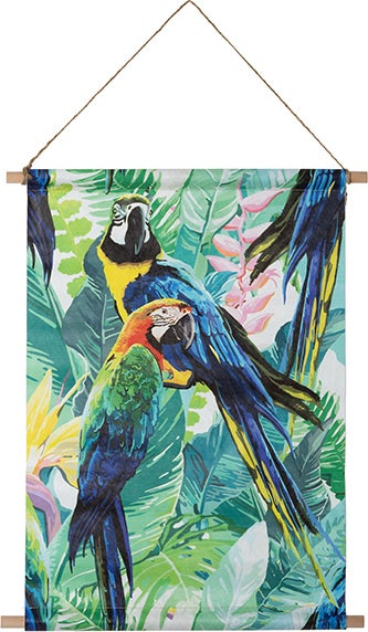 Intratuin wanddoek Papegaai multi 90 x 60 cm
