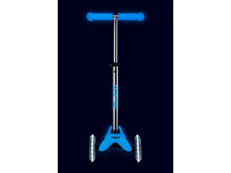 Micro Mobility Kickboard Mini Micro Deluxe Glow LED Blau Scooter für Kinder