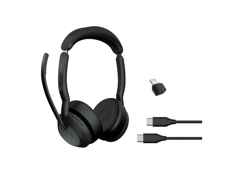 Jabra Headset Evolve2 55 Duo MS, USB-C Das professionelle Headset, mit dem Sie alle Aufgaben erledigen können, die Ihr hybrider Arbeitstag mit sich bringt
