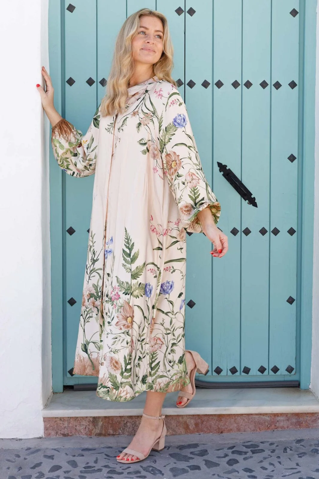 Black Colour Bczennia Flower Dress 40901