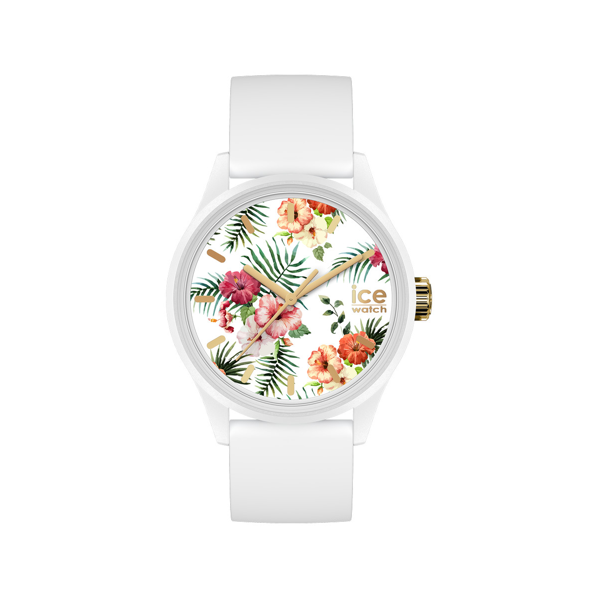 Montre Ice watch femme solaire bracelet plastique blanc