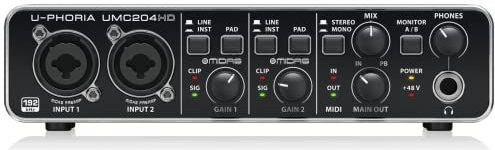 Audio Interface - 2x4 USB2.0 - Zwart - Professionele Audiokwaliteit