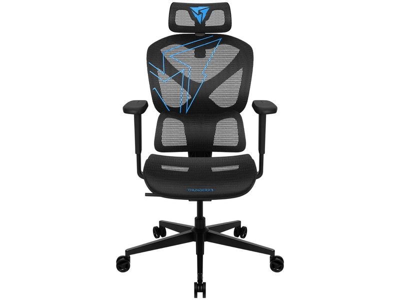 ThunderX3 Bürostuhl YTC-Mesh Racer Blau/Schwarz Ergonomischer Bürostuhl