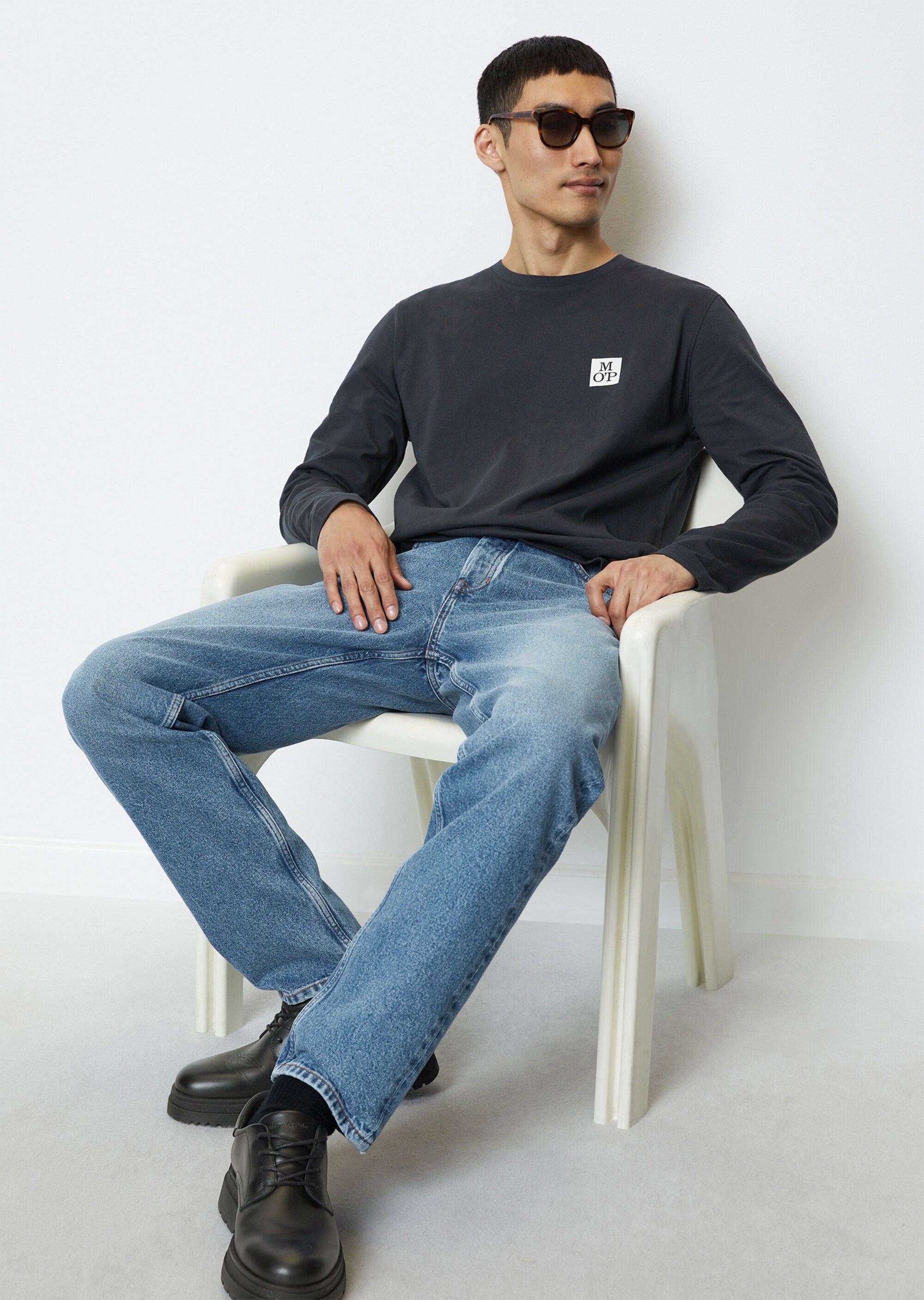 Longsleeve regular in schwerer Jersey-Qualität