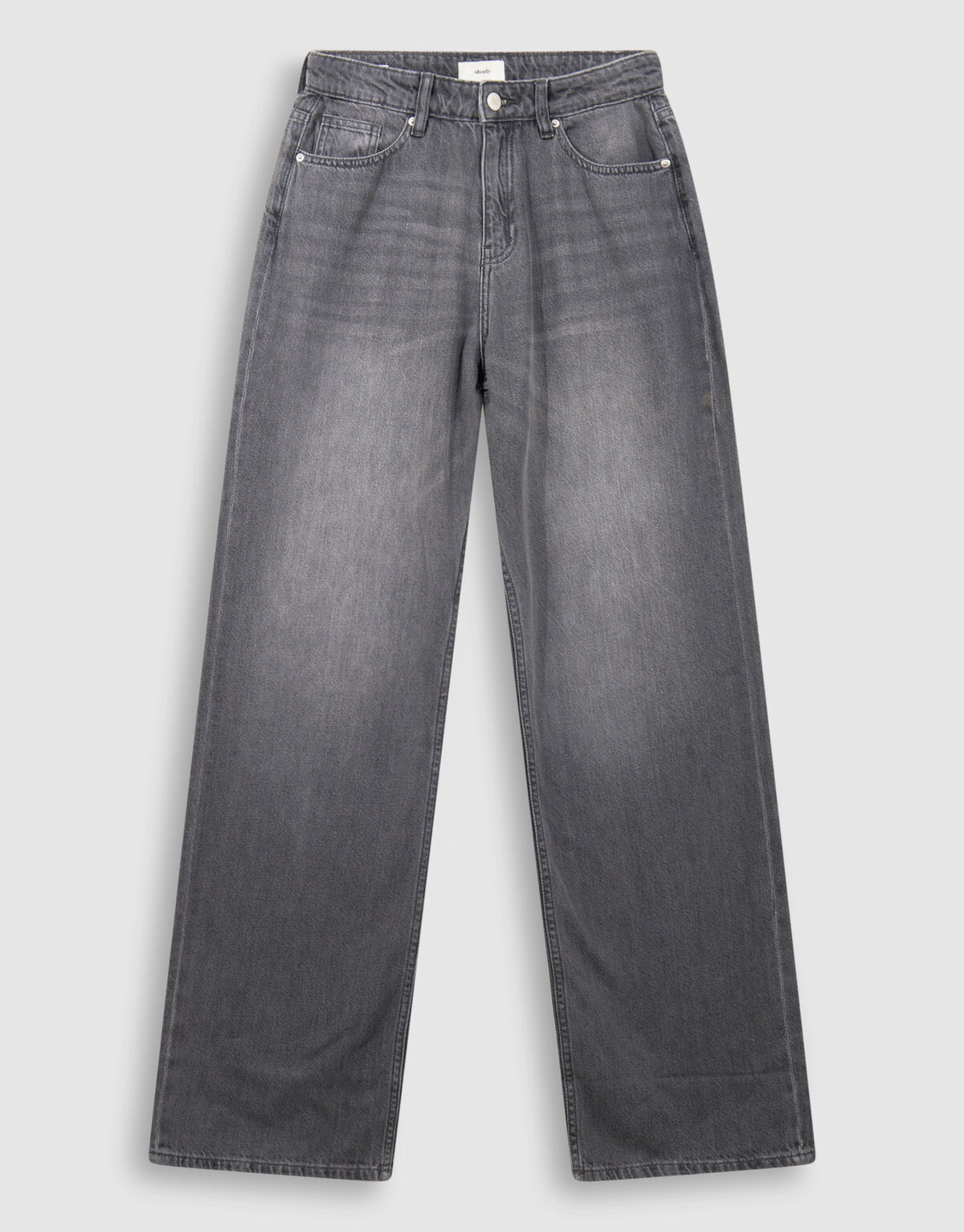Soft Wide Leg Fit Jeans Grijs