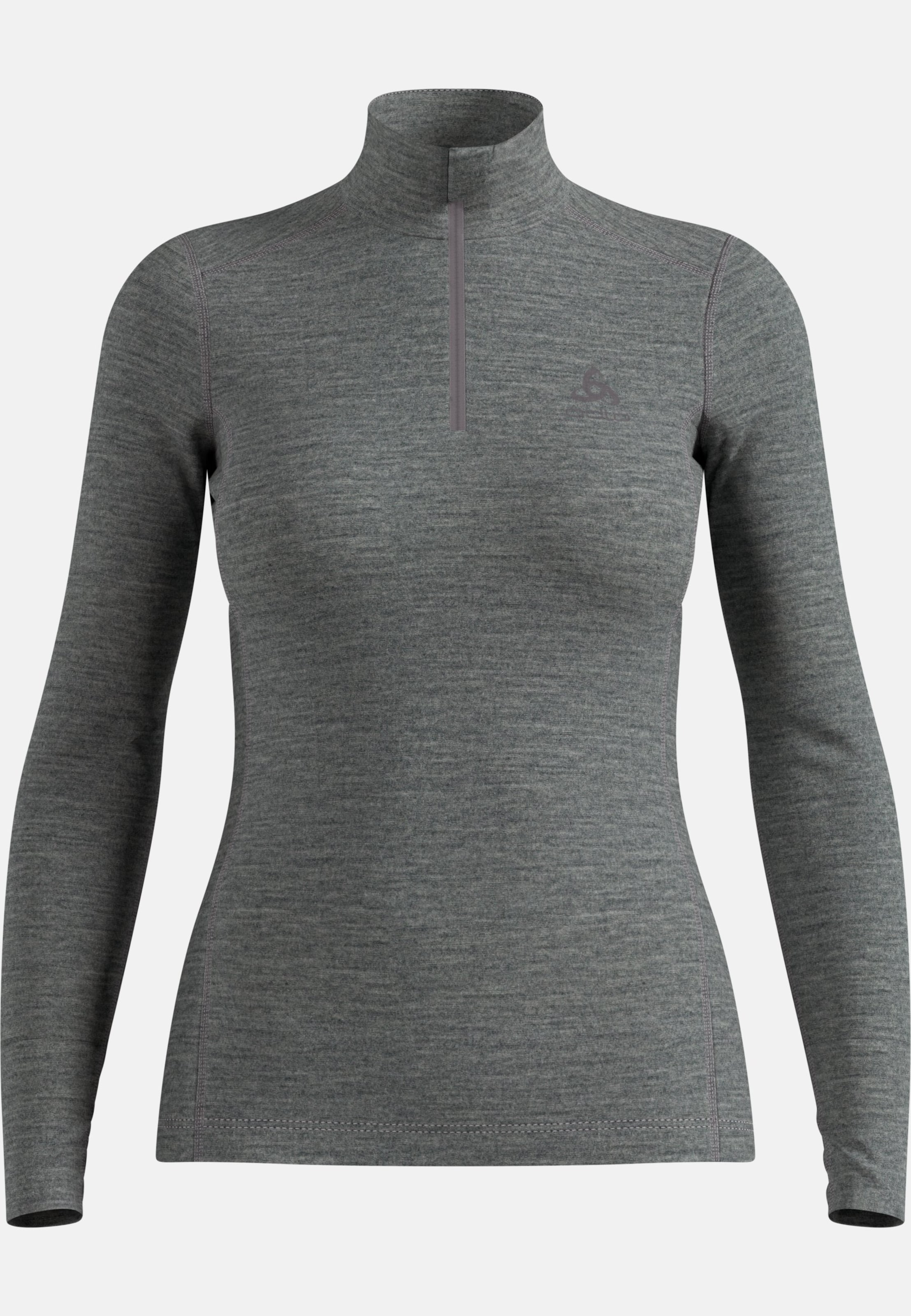Natural Merino 200 Base Layer Half Zip in odlo steel grey melange