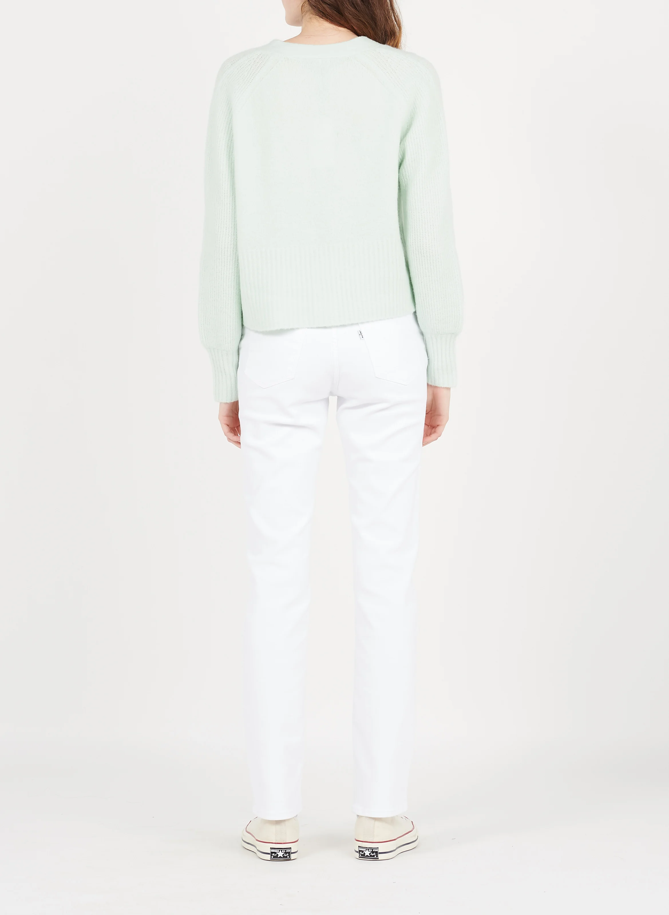 724 HIGH RISE STRAIGHT - Jean droit taille haute en coton mélangé | Blanc