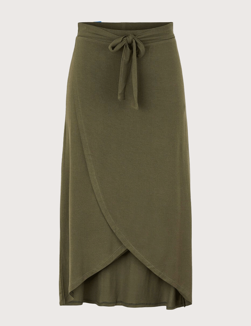 PIECES JUPE LONGUE VISCOSE ELONORA GRAPE LEAF