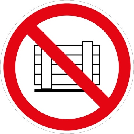 Panneau d'interdiction - Pictogramme Ne pas obstruer - ISO 7010