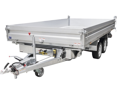 Humbaur driezijdige kipper Kipper L 3500 3140 x 1750 x 350 mm geremd toegestaan totaalgewicht 3500 kg