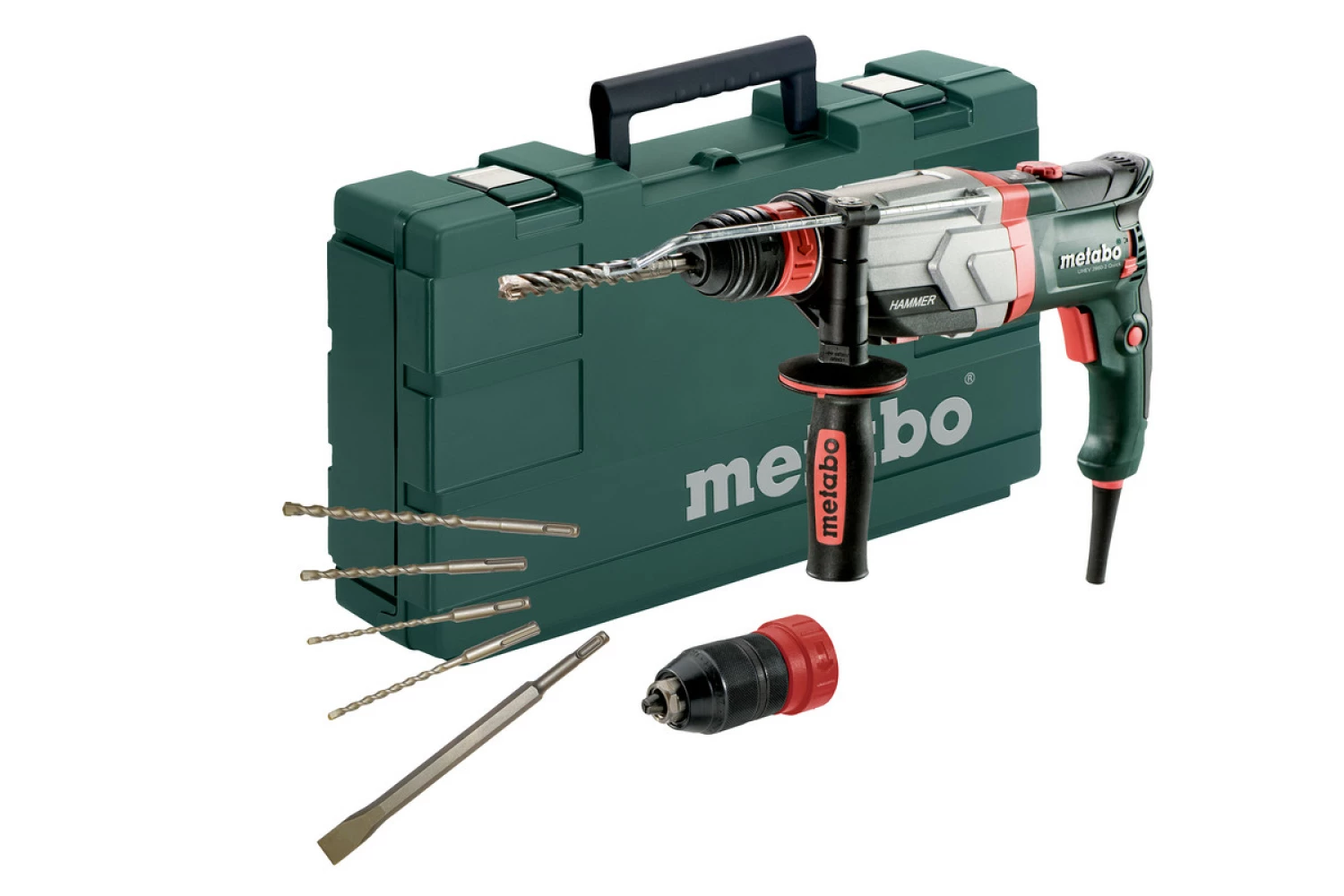 Metabo UHEV 2860-2 Quick Set SDS-plus Combihamer incl. 5 delig boor- en beitelset in koffer - 1100W - 3.4J