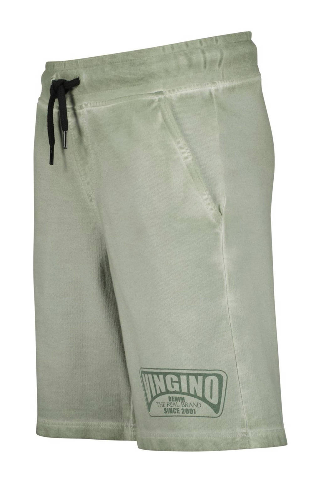 Vingino sweatshort Rames met logo olijfgroen