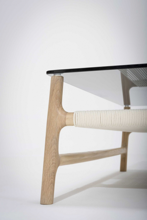 Gazzda Fawn coffee tafel 90x90 whitewash smoked grey