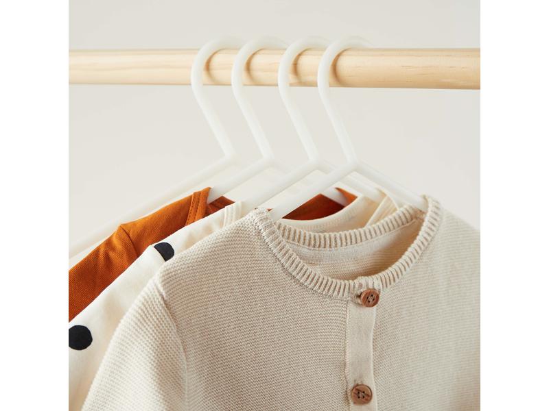 bieco Kinderkleiderbügel 8 Stk. Weiss Kleiderbügel für Kinder
