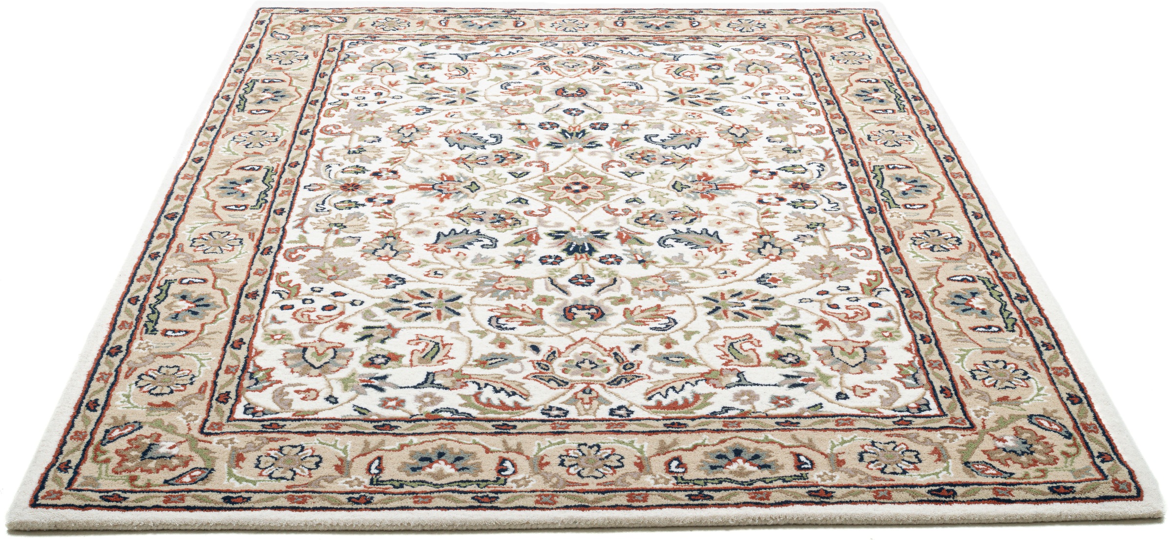 THEKO Wollteppich »Royal Orient Isfahan« rechteckig 14 mm Höhe handgetuftet, Orient-Optik, reine Wolle
