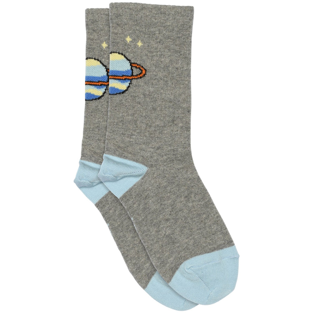 Køb MELTON Light Grey Melange Planet strømper