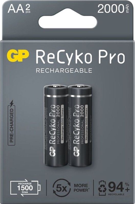 GP Recyko Pro - AA Batterijen - 2000mAh - Oplaadbaar - NiMH