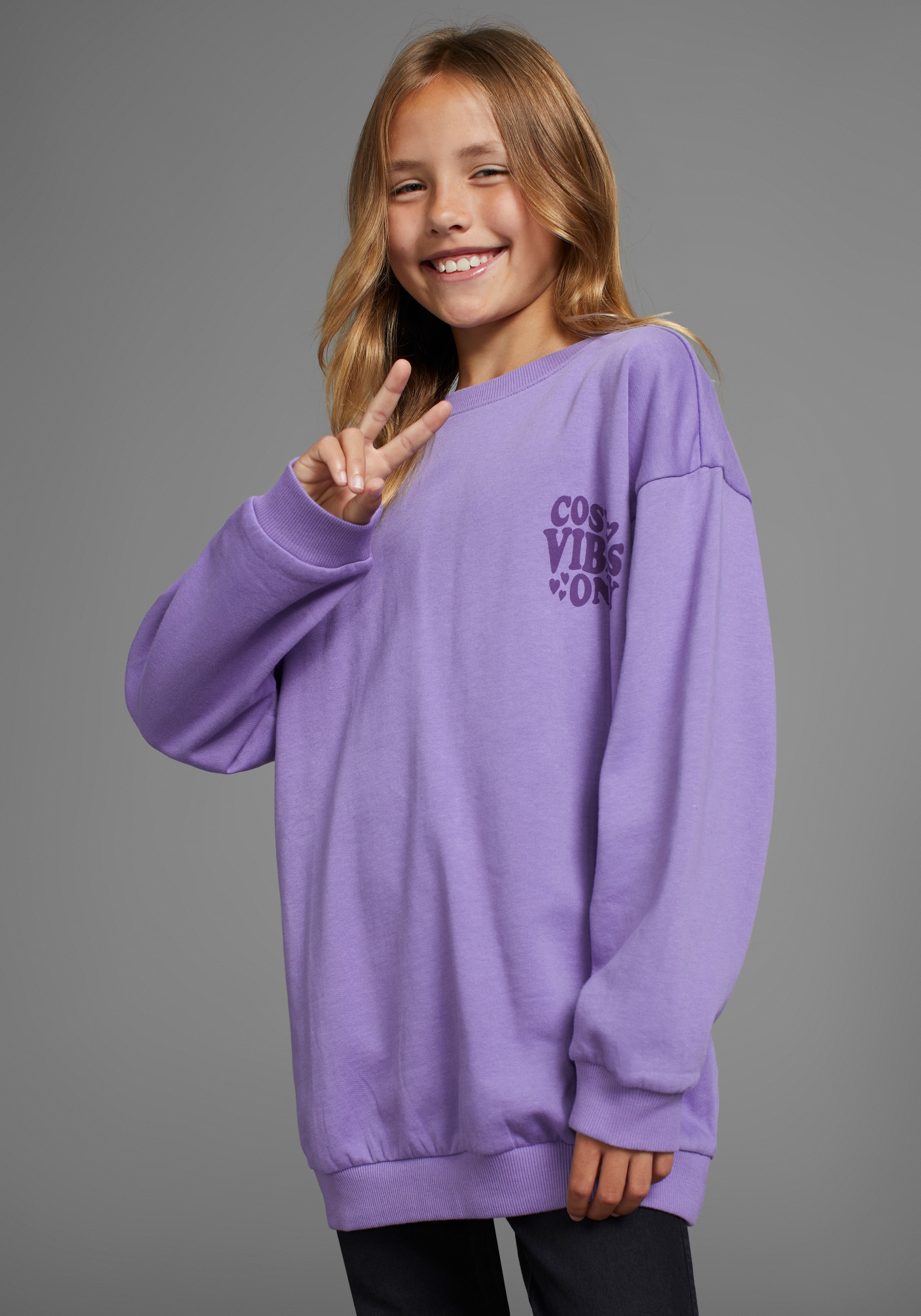 KIDSWORLD Sweatshirt »Rückenprint Sweatshirt«, , in bequemer Form für Mädchen