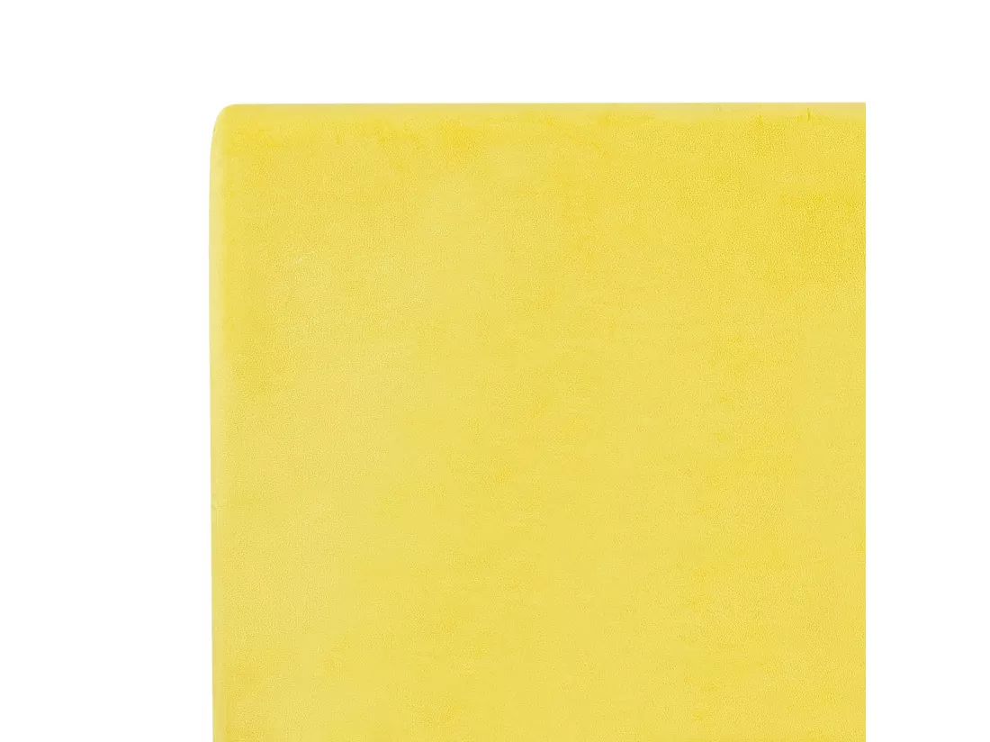Revêtement de cadre de lit Velours FITOU 160 x 200 cm Jaune
