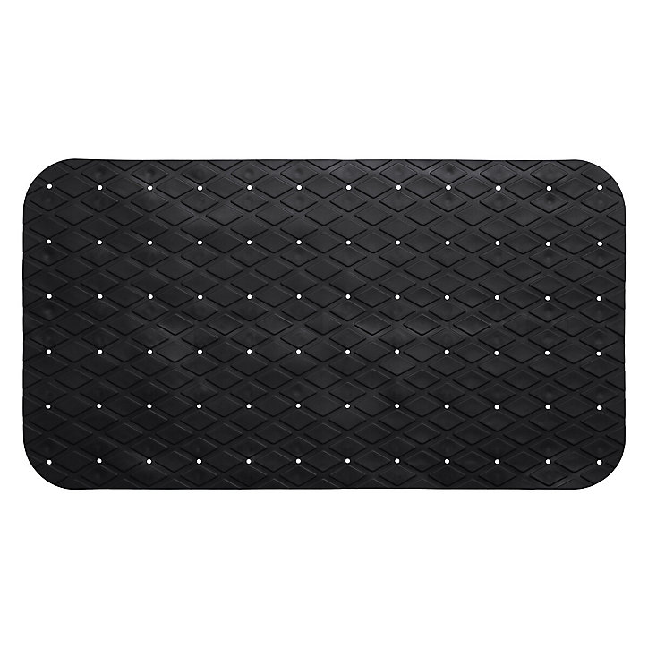 Tapis fond de bain antidérapant 70x35 cm coloris noir, 5Five