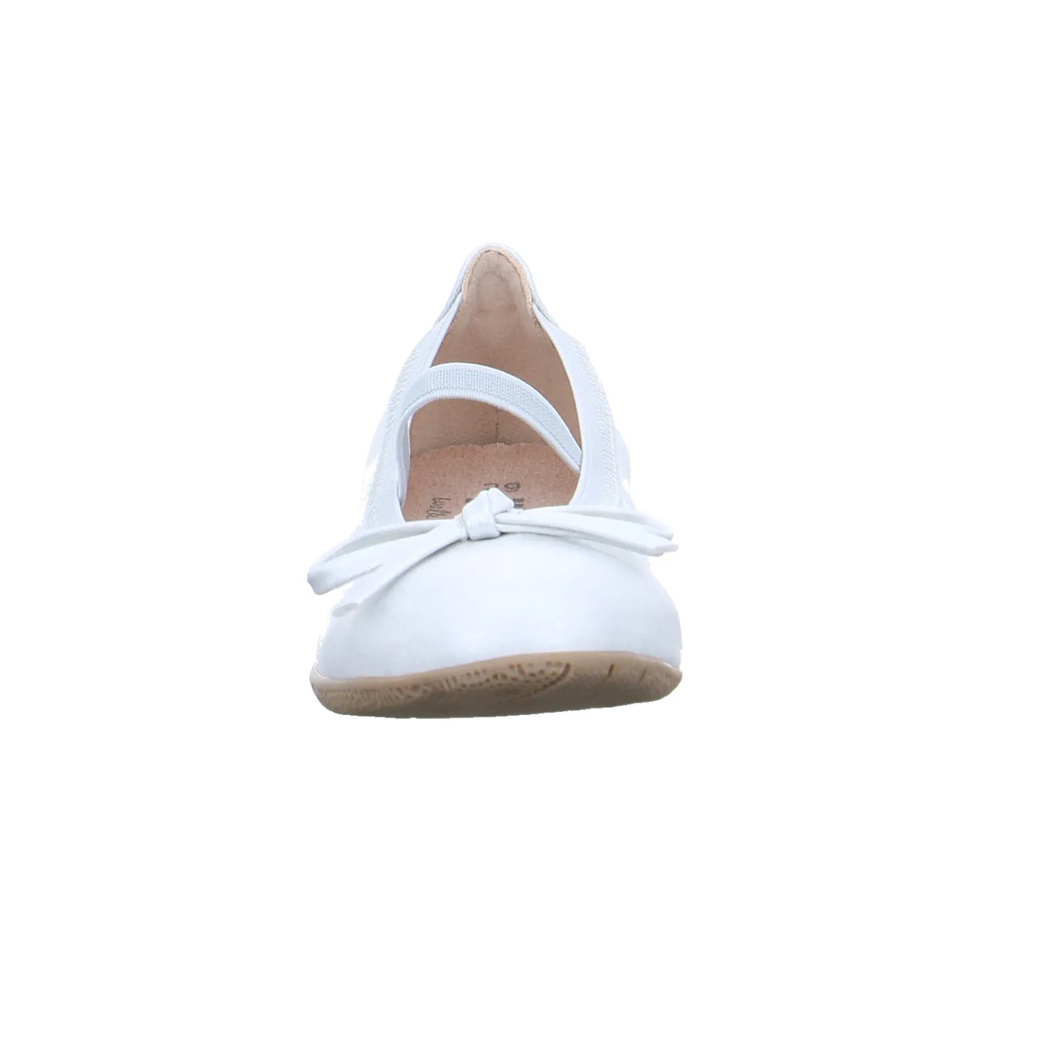 INDIGO Mädchen-Ballerina Weiss Lederimitat  Festlicher Sommerschuh