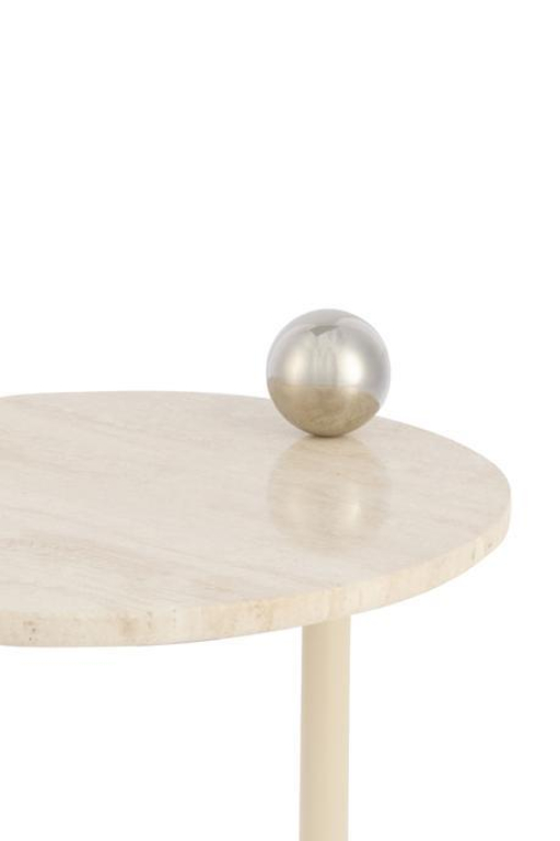 AYTM Castellum bijzettafel Ø40 Black/marmer