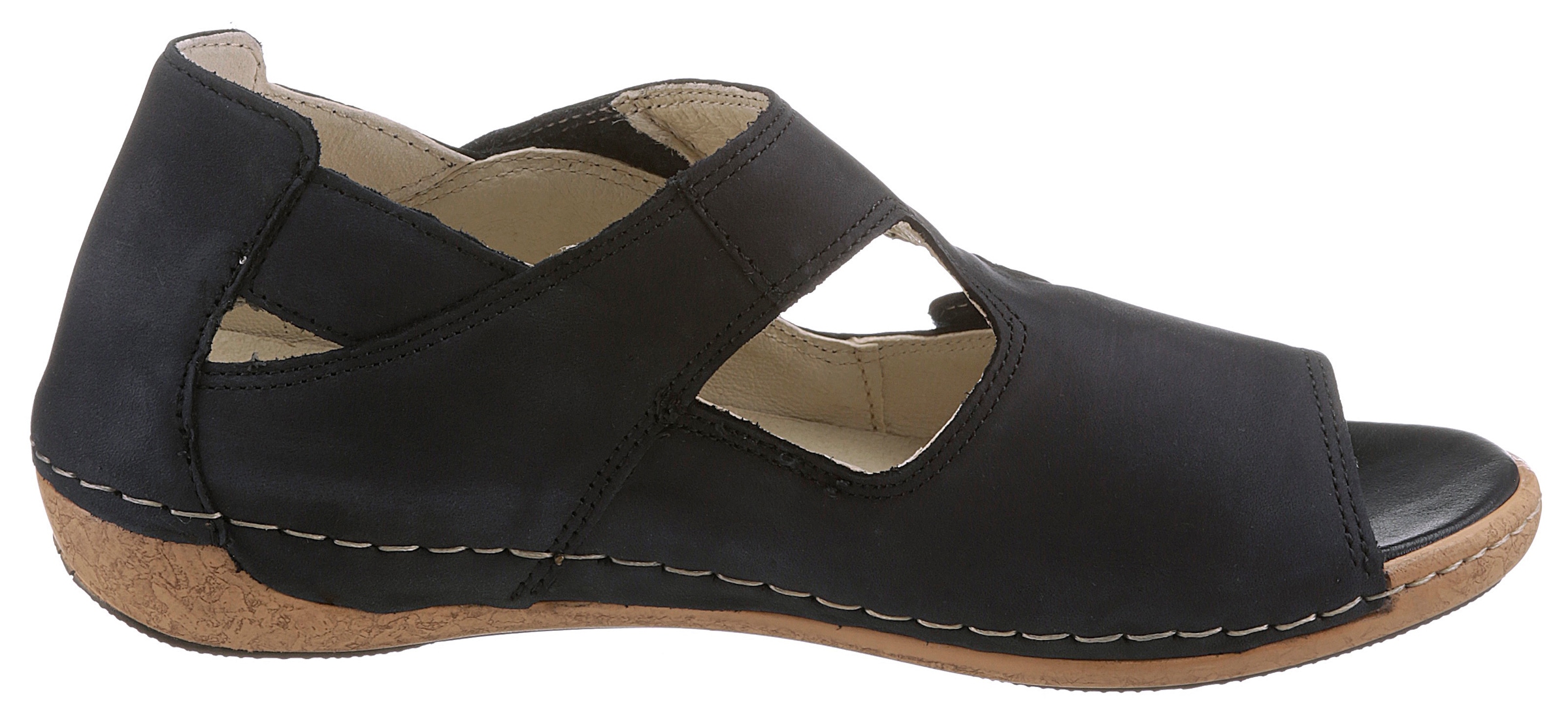 Waldläufer Riemchensandale »HELIETT«  , Sommerschuh, Sandalette, Keilabsatz, mit Rahmennaht, H-Weite