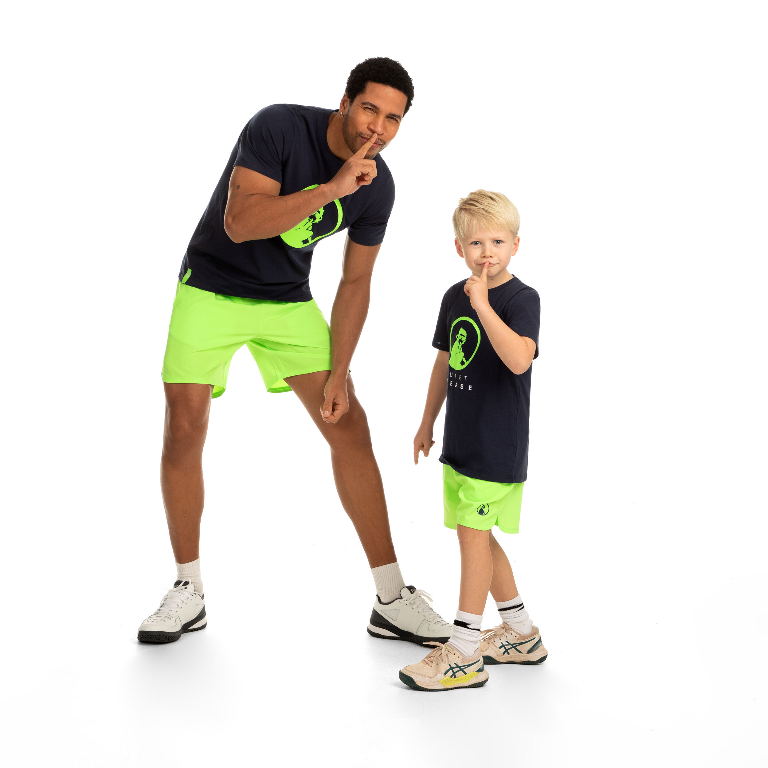 Quiet Please Wild Advantage Logo T-shirt Garçons - Bleu Foncé , Vert Fluo