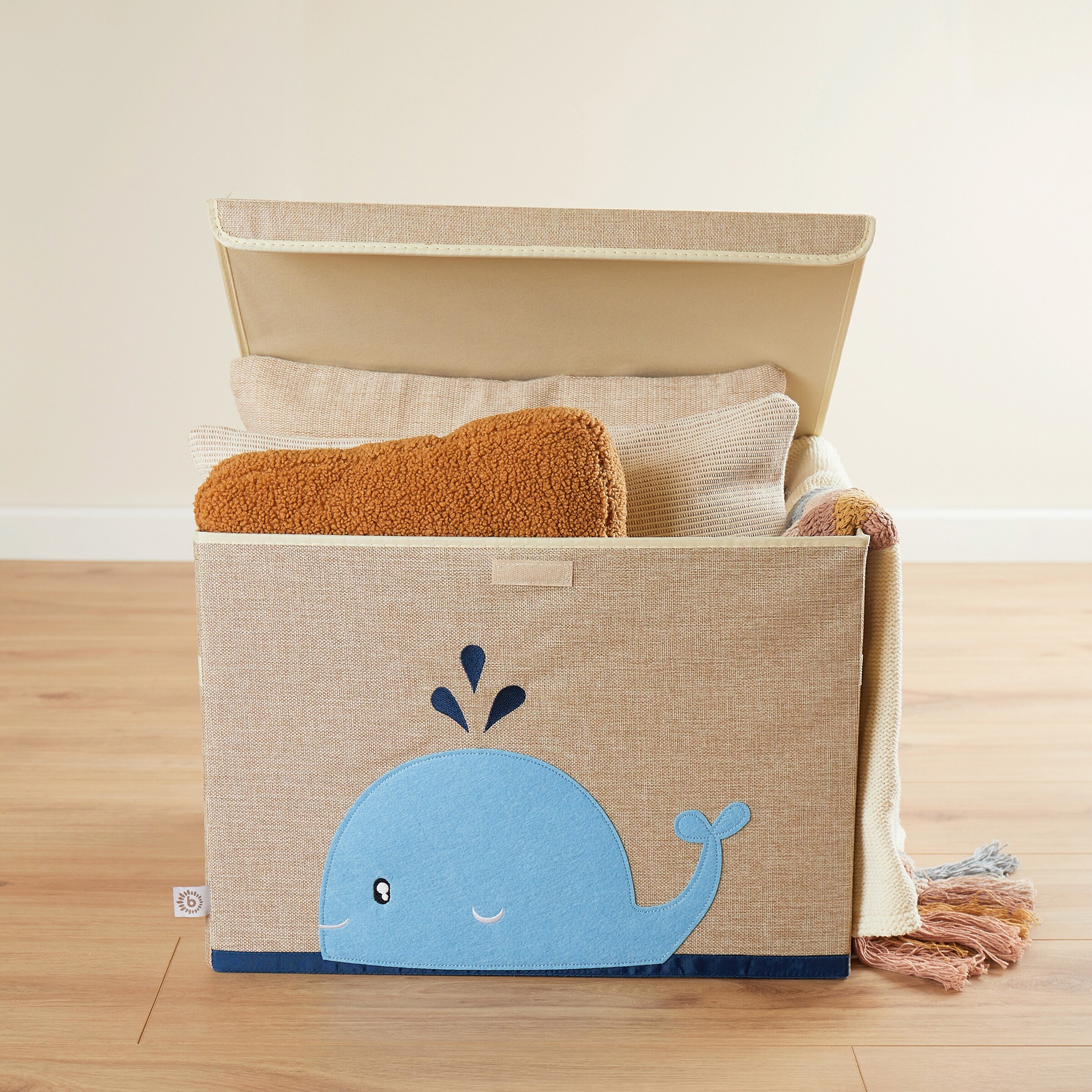 Bieco Aufbewahrungskiste 36x51x36 cm Wal / beige / blau