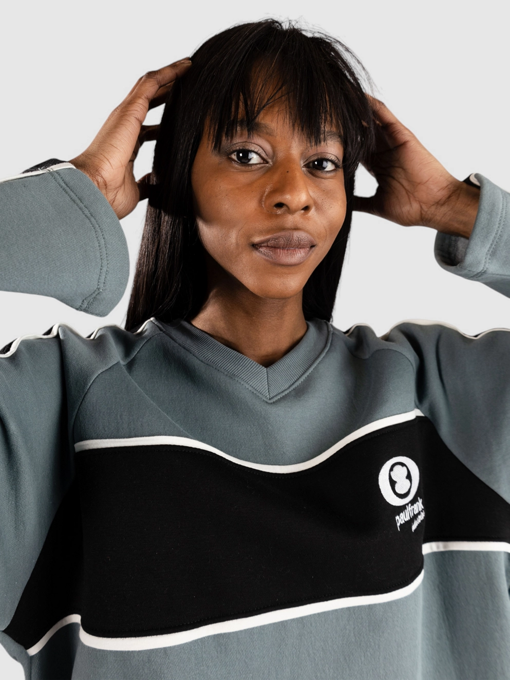 Daisy Street x Paul Frank Relaxed Long Sleeve Industries Washed Sweate teal