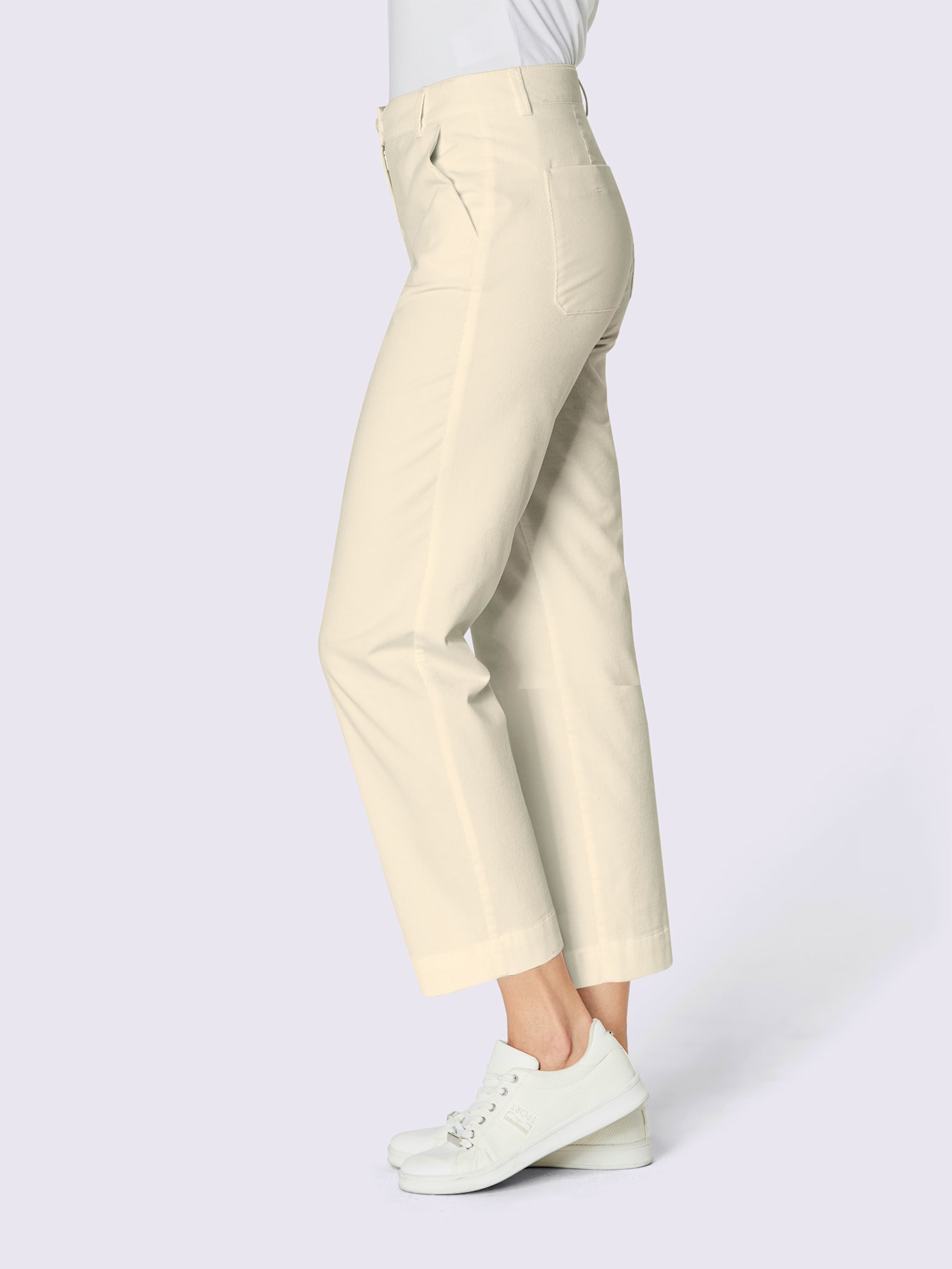 Pantalon velours côtelé coton/modal ultra-doux avec modal