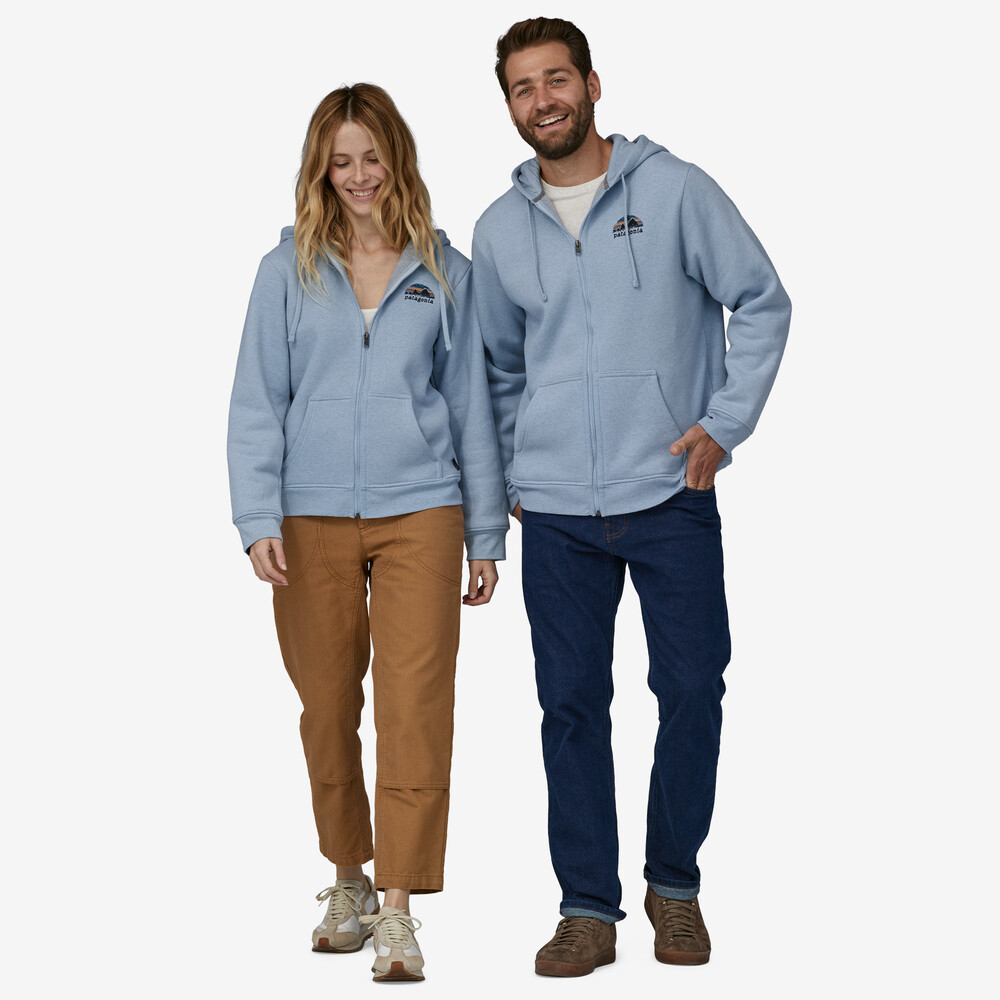 Skyline Stencil Uprisal Kapuzenpulli mit durchgehendem Reißverschluss