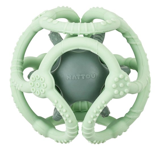 Set de 2 balles silicone   menthe        de               Nattou