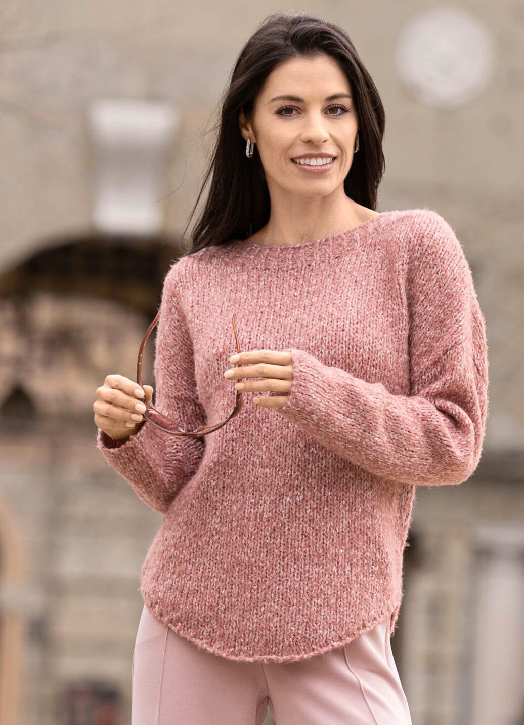 Pullover aus Melangegarn