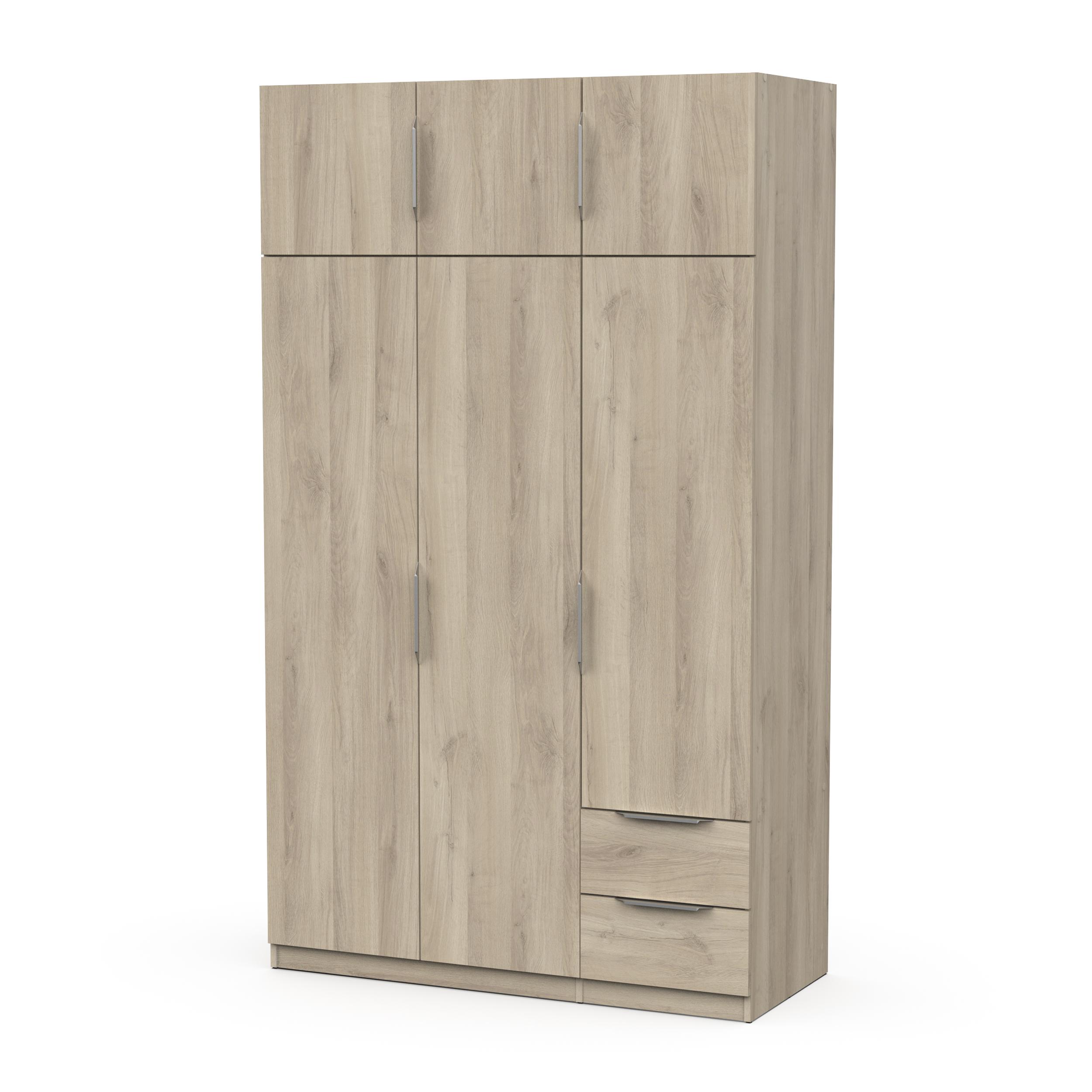 GHOST ARMOIRE 6 PORTES 2 TIROIRS CHENE