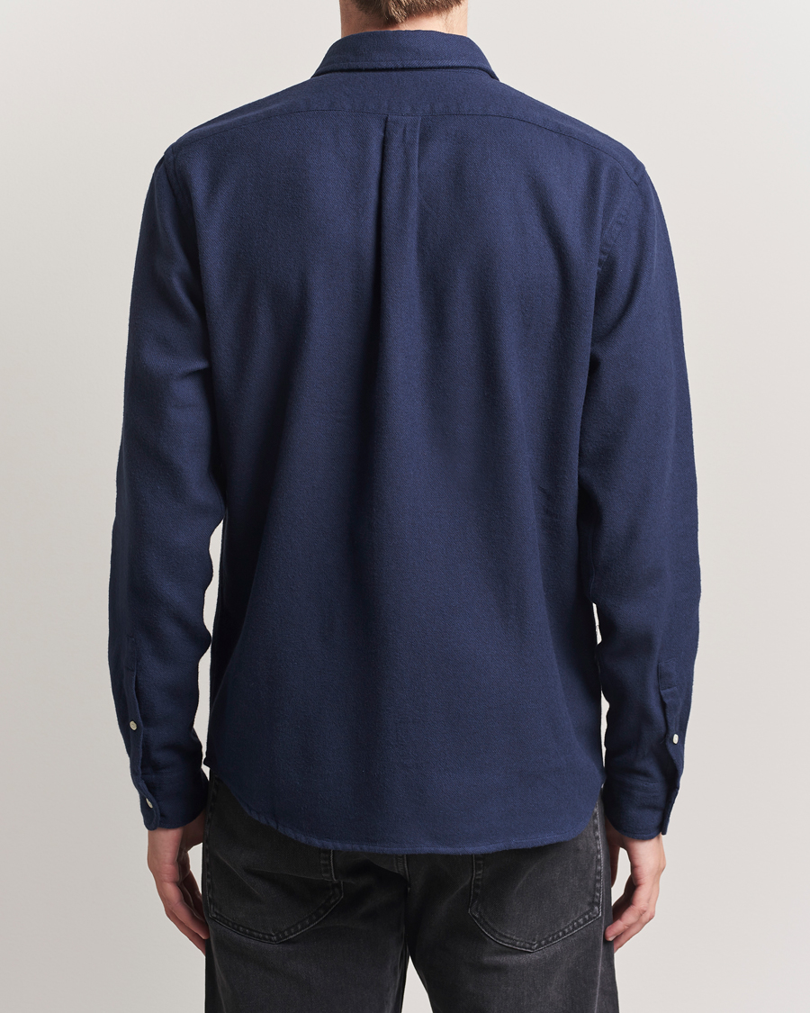 Colorful Standard Organic Flannel Shirt Navy Blue