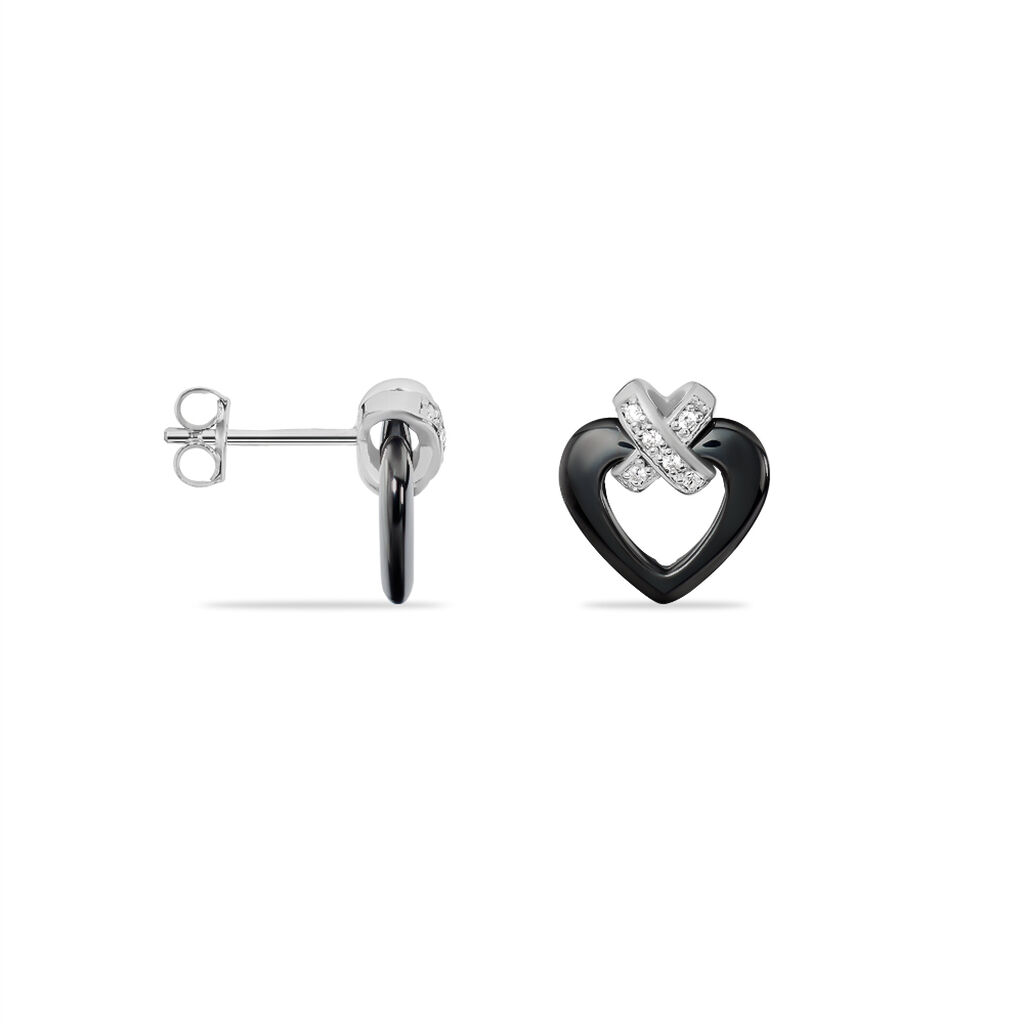 Boucles D'oreilles Puces Nolwen Argent  Céramique Oxyde De Zirconium