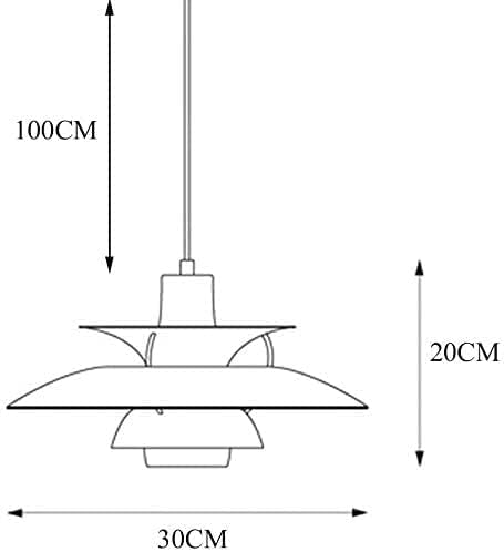 Pendelleuchte Weiss Aluminium Schatten Nordic Stil Pendellampe Esszimmer Esstisch Schlafzimmer Hängeleuchte Designer Vintage E27 Höhenverstellbar Innen Dekorativ Aufhängung Beleuchtung