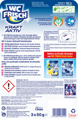 WC Frisch Kraft Aktiv Duftspüler Blüten-Frische, Trio-Pack