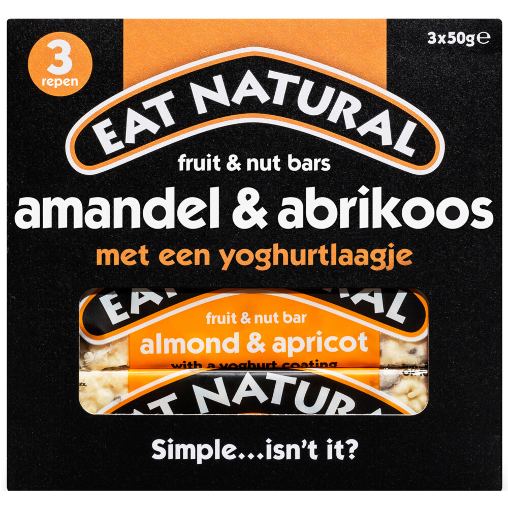 12x Eat natural Fruit Bar Amandel & Abrikoos3 x 50 gr