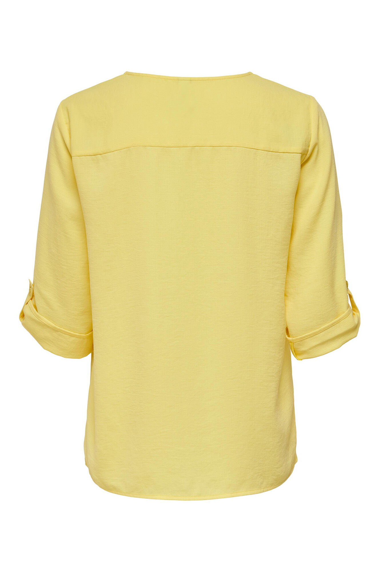 Blusa com decote em V e mangas 3/4