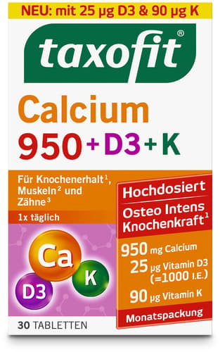 Taxofit Calcium 950+D3+K Tabletten