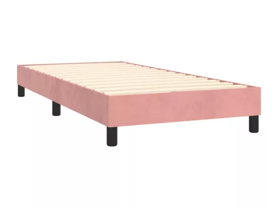 Sommier tapissier avec matelas et LED Rose 90x190 cm Velours