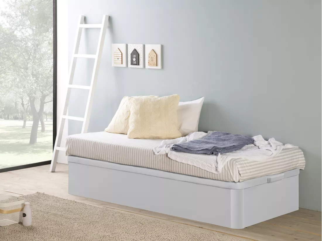 Sommier coffre 90 x 190 cm - Blanc mat - HESTIA de YSMÉE