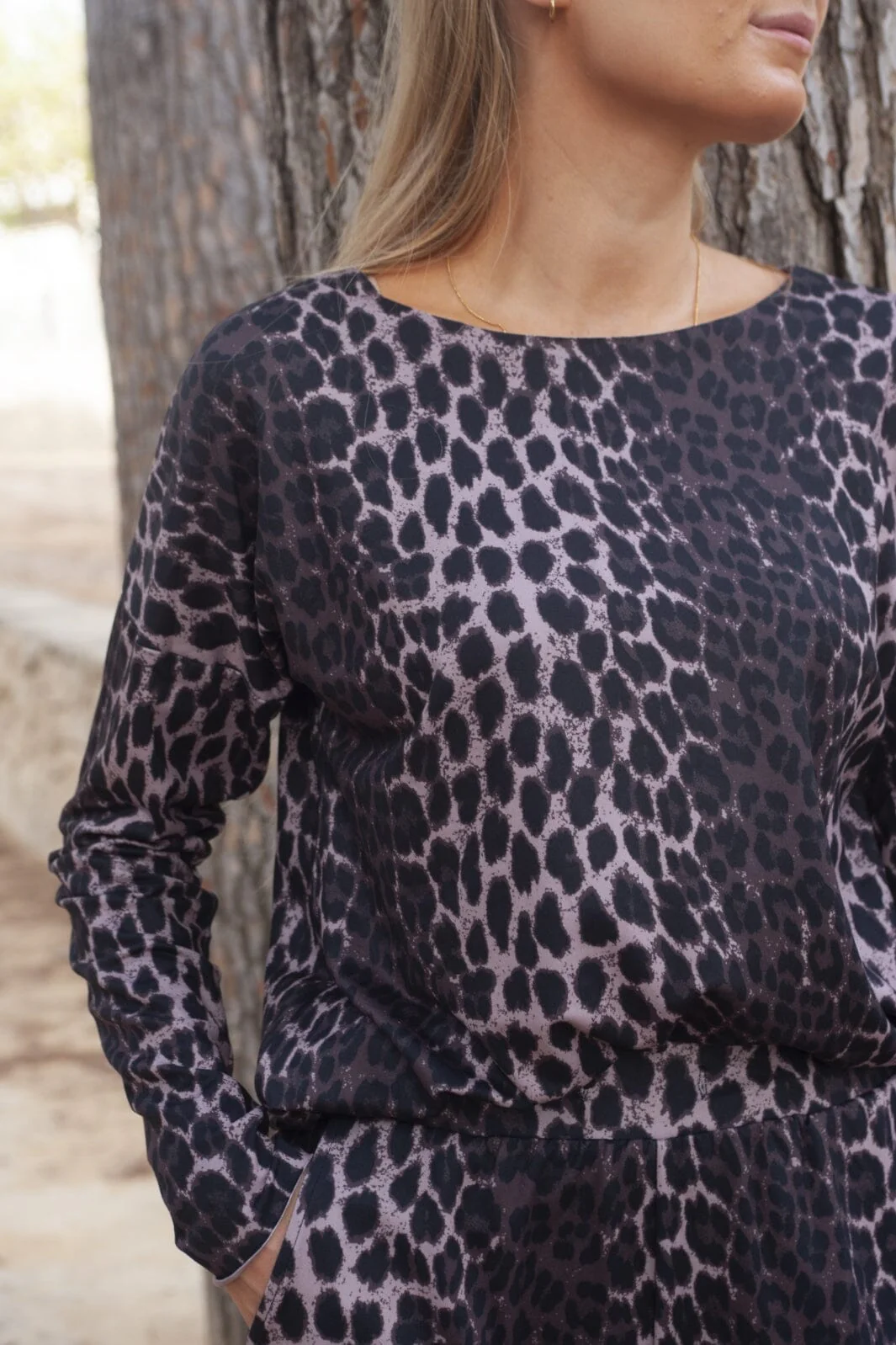 Liberte Alma-Ls-Top (Fleece) ark brown lux leo